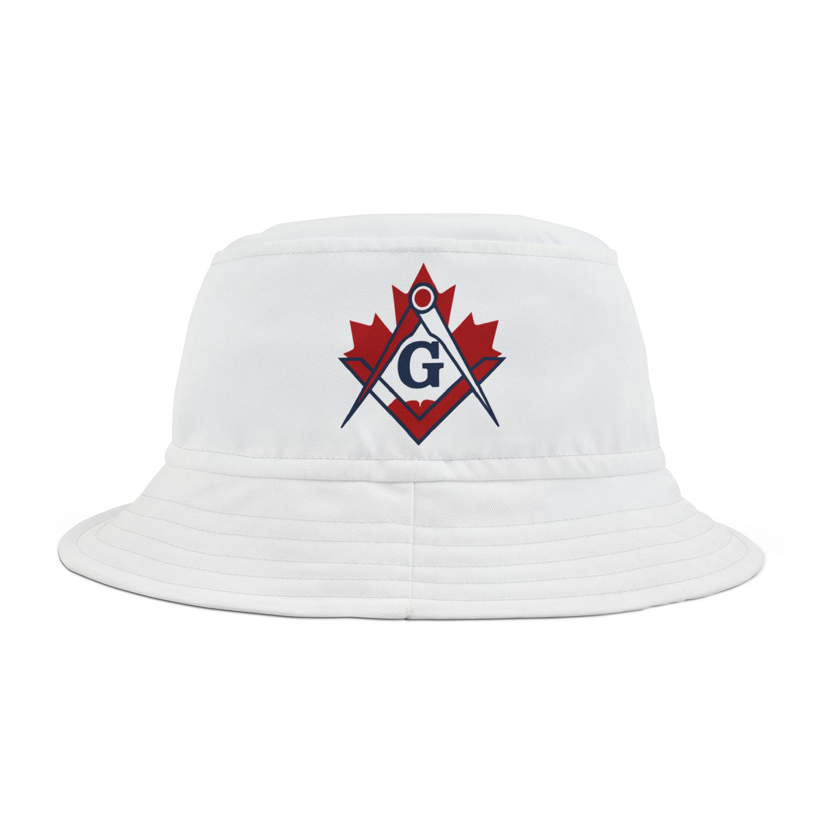 Master Mason Blue Lodge Canada Jurisdiction Bucket Hat - White Canada Mason - Bricks Masons