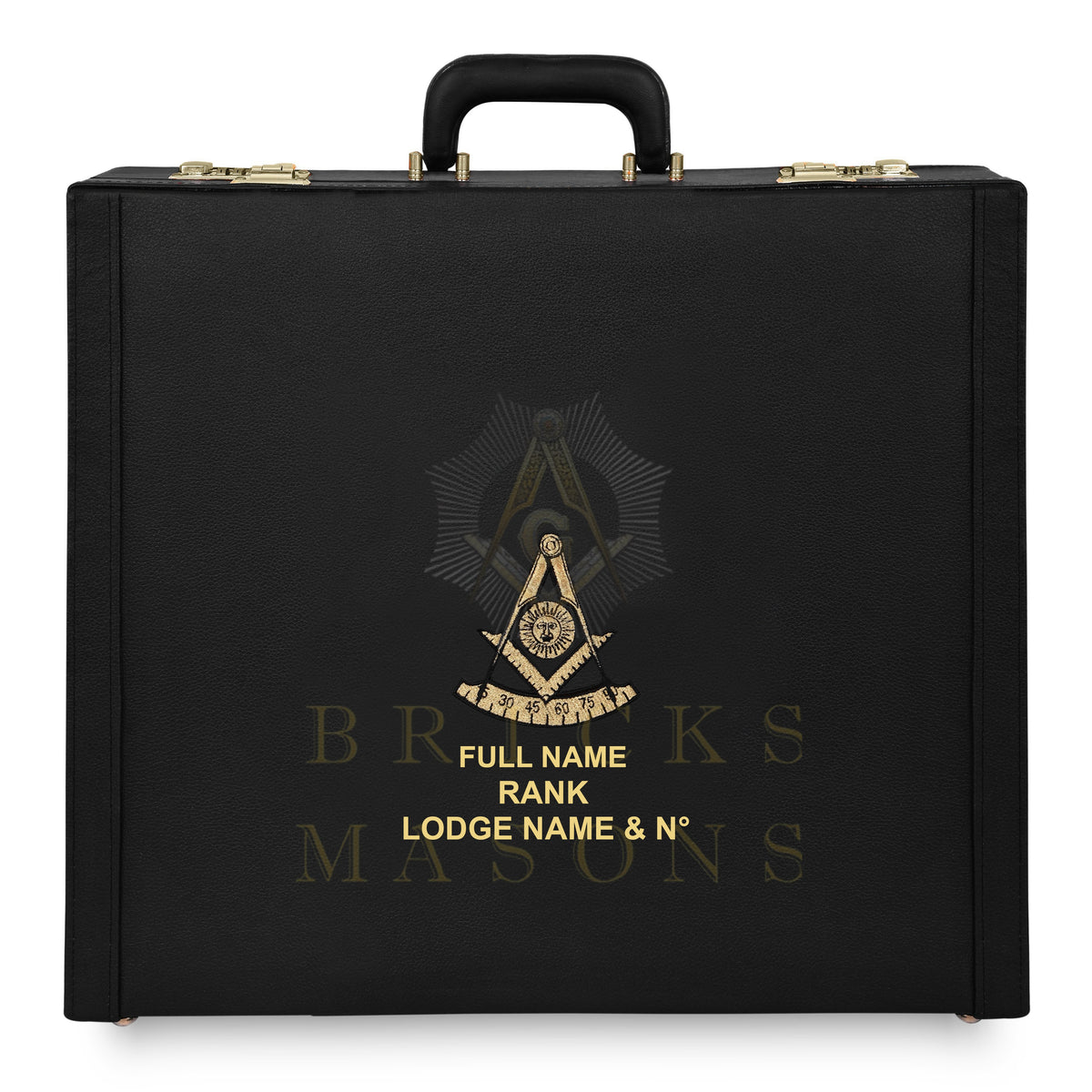 Past Master Blue Lodge Apron Case - Machine Embroidery Various Sizes & Materials - Bricks Masons