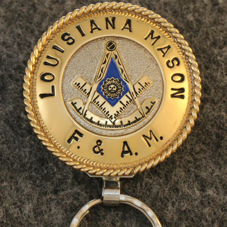 Past Master Blue Lodge Keychain - Handcrafted Louisiana Mason F. & A. M. - Bricks Masons