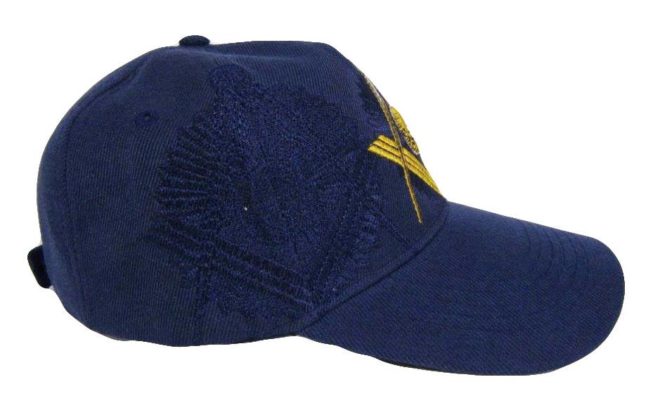 Master Mason Blue Lodge Baseball Cap - Blue Cotton Fabric - Bricks Masons