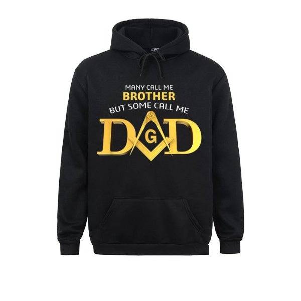 Master Mason Blue Lodge Hoodie - Call Me Dad Square & Compass G (Multiple Colors) - Bricks Masons