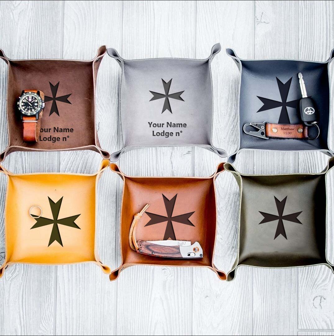 Order Of Malta Commandery Valet Tray - Various Colors - Bricks Masons