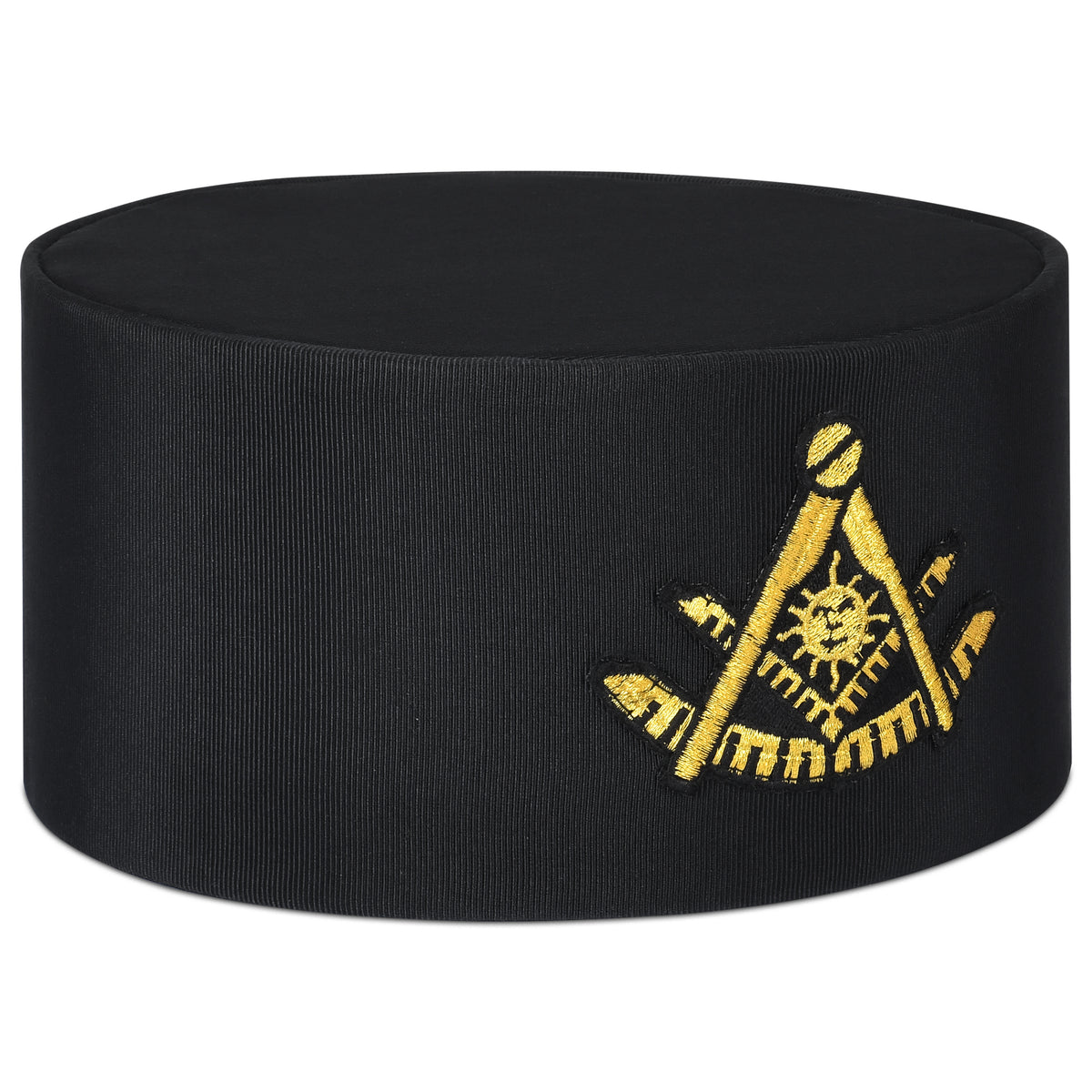 Past Master Blue Lodge California Regulation Crown Cap - Black & Gold - Bricks Masons