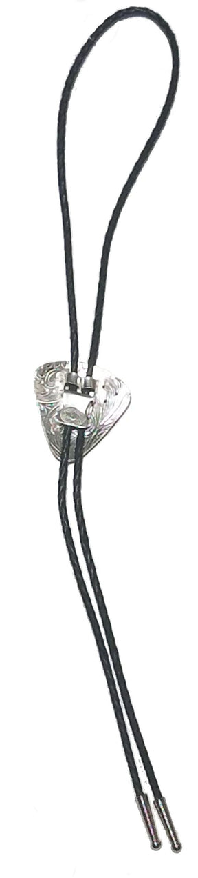 Shriners Bolo Tie - Sterling Silver Plated Crescent & Scimitar - Bricks Masons