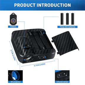 Knights Templar Car Door Light Projector - Customizable Wireless LED - Bricks Masons