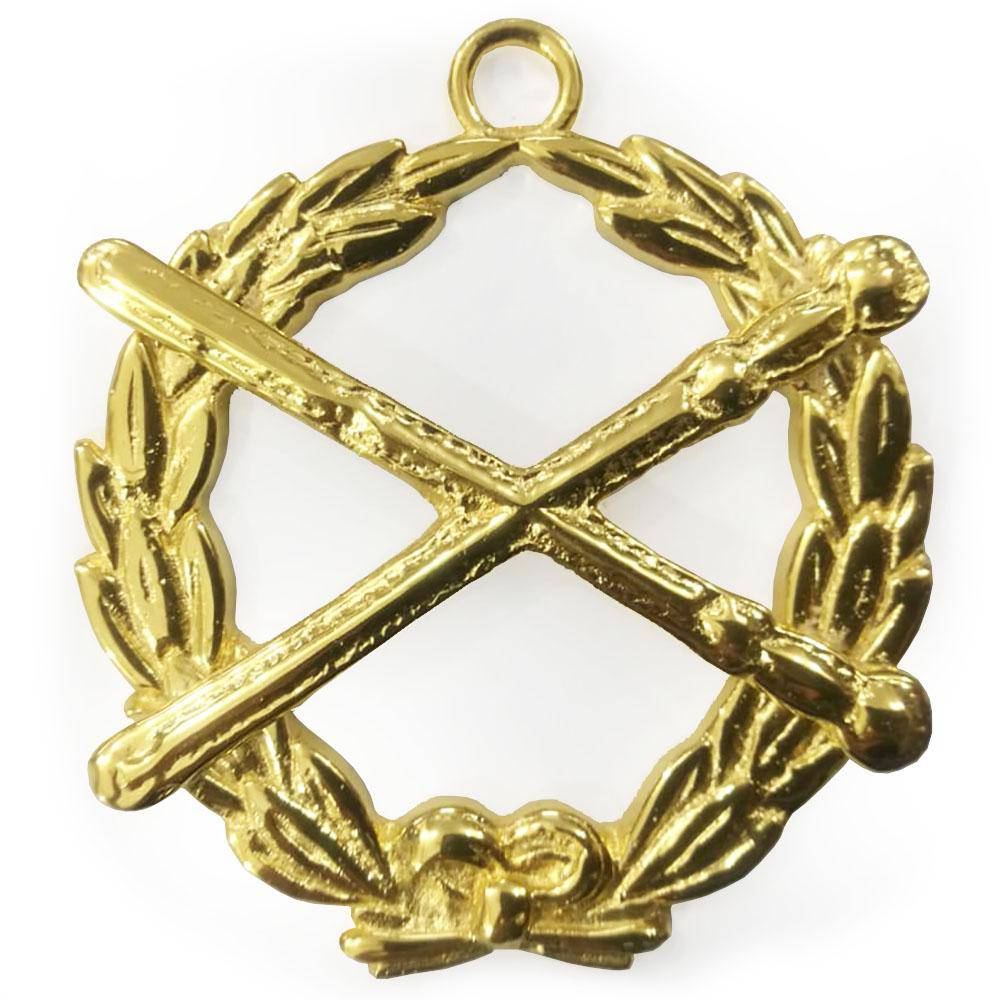 Grand Marshal Blue Lodge Officer Collar Jewel - Gold Metal