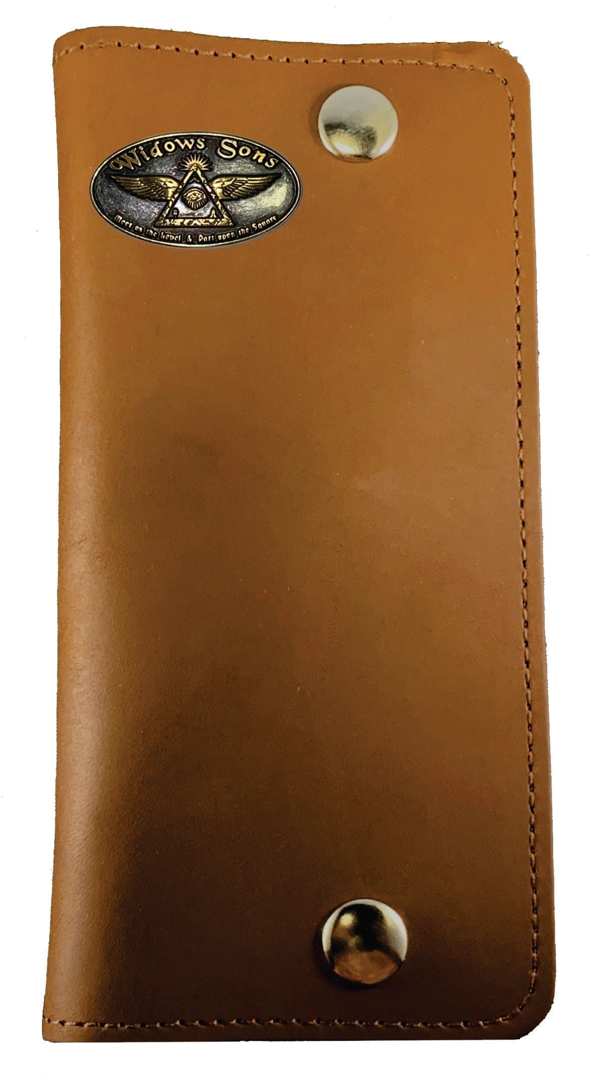 Widows Sons Wallet - Long Brown With Chain - Bricks Masons