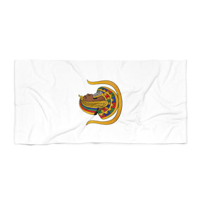 DOI Towel - White Beach Towel - Bricks Masons