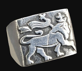 Leon Judah Rastafari Silver Ring 1.5 Cm 7 Gr Art 1012 - Bricks Masons