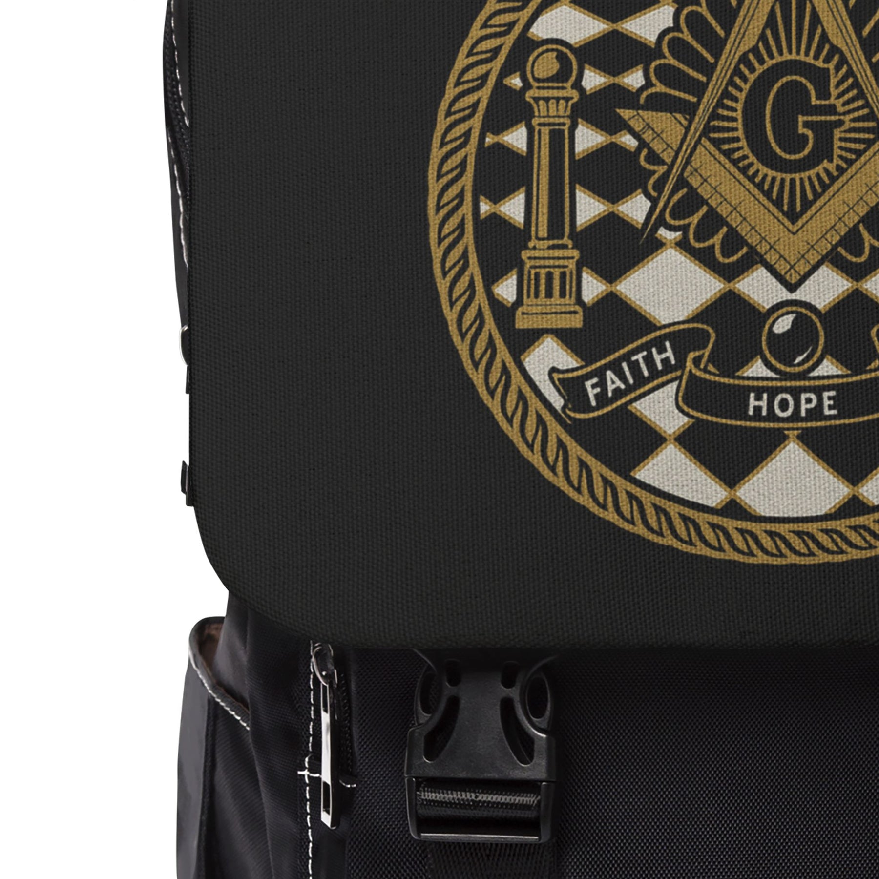 Master Mason Blue Lodge Backpack - Faith Hope Charity - Bricks Masons
