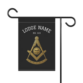 Past Master Blue Lodge Yard Flag - Square & Compass With Personalization - Bricks Masons