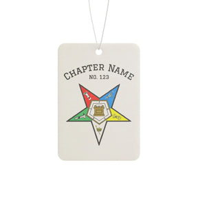 OES Car Air Freshener - Colorful Star Design With Personalization - Bricks Masons