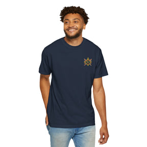 Master Mason Craft T-Shirt - United Kingdom Mason Garment-Dyed Tee - Bricks Masons