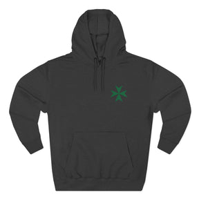 Order of Saint Lazarus Hoodie - Front Embroidered Detail - Bricks Masons