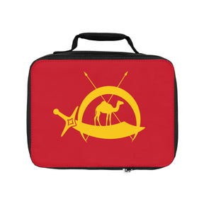 DOKO Lunch Bag - Red Fully Insulated With Zipper Closure - Bricks Masons