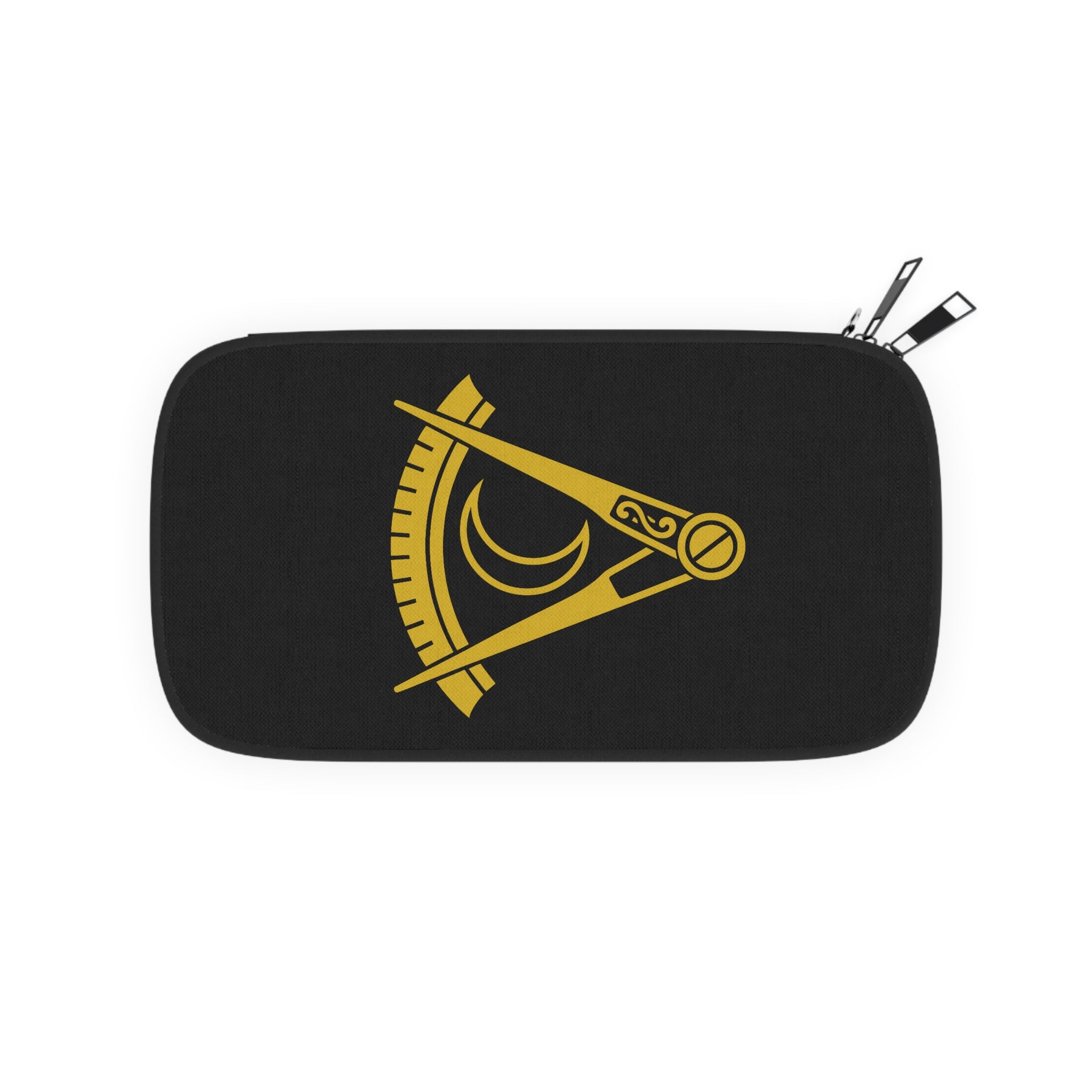 District Deputy Grand Master Blue Lodge Passport Wallet - Black With Shoulder & Wrist Strap - Bricks Masons