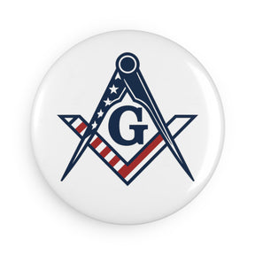 Master Mason Blue Lodge Magnet - Decorative Refrigerator - Bricks Masons