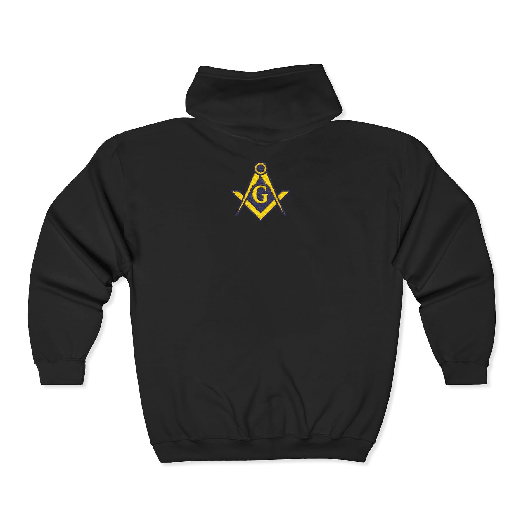 Master Mason Blue Lodge Hoodie - Zip Up Jacket S&C G with Customization - Bricks Masons