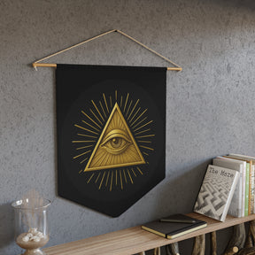Eye of Providence Pennant - Radiant Triangle with All-Seeing Eye - Bricks Masons
