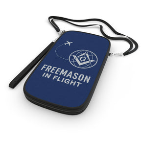 Master Mason Blue Lodge Passport Wallet - Navy Blue Freemason In Flight - Bricks Masons