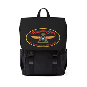 Widows Sons Backpack - Black Resistant Fabric With Multiple Compartments - Bricks Masons