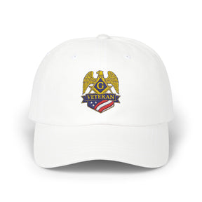 Master Mason Blue Lodge Baseball Cap - Embroidered Veteran Mason Dad Cap - Bricks Masons