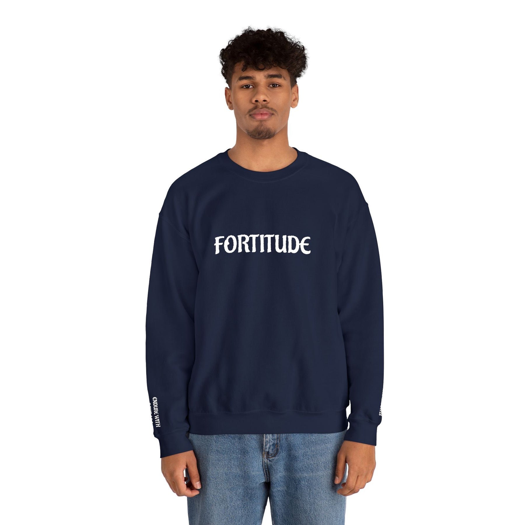 Master Mason Blue Lodge Sweatshirt - Fortitude Endure with Courage Square & Compass - Bricks Masons