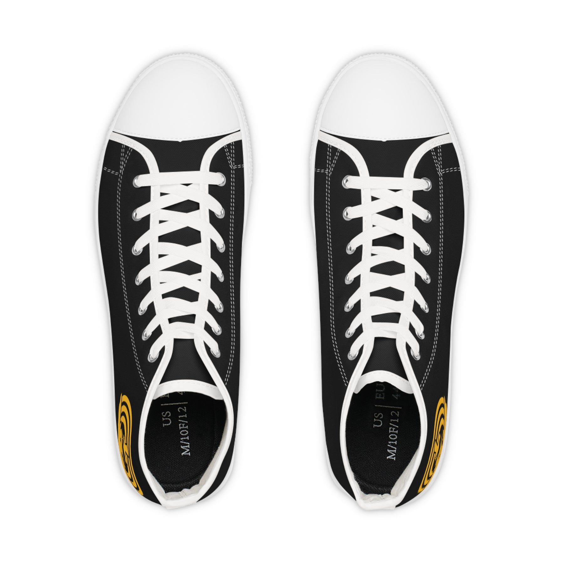 Royal Ark Mariner Sneaker - High Top Black & White Golden Emblem - Bricks Masons