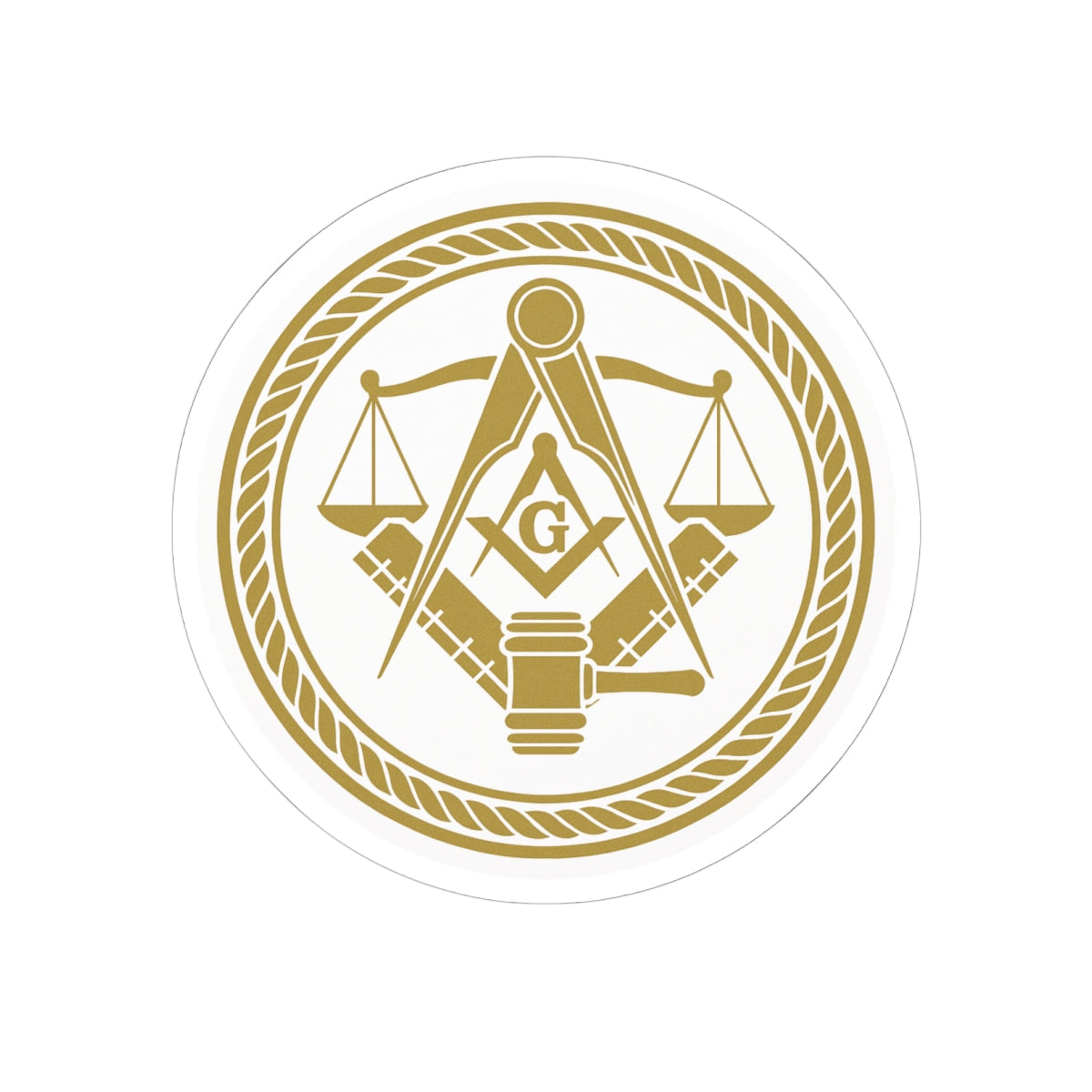 Master Mason Blue Lodge Sticker Decal - Kiss-Cut Law - Bricks Masons