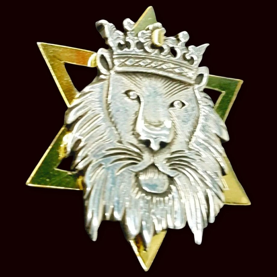 I said Leon Judah Rastafari Silver and Duble Gold 4 Cm Art 1341 - Bricks Masons