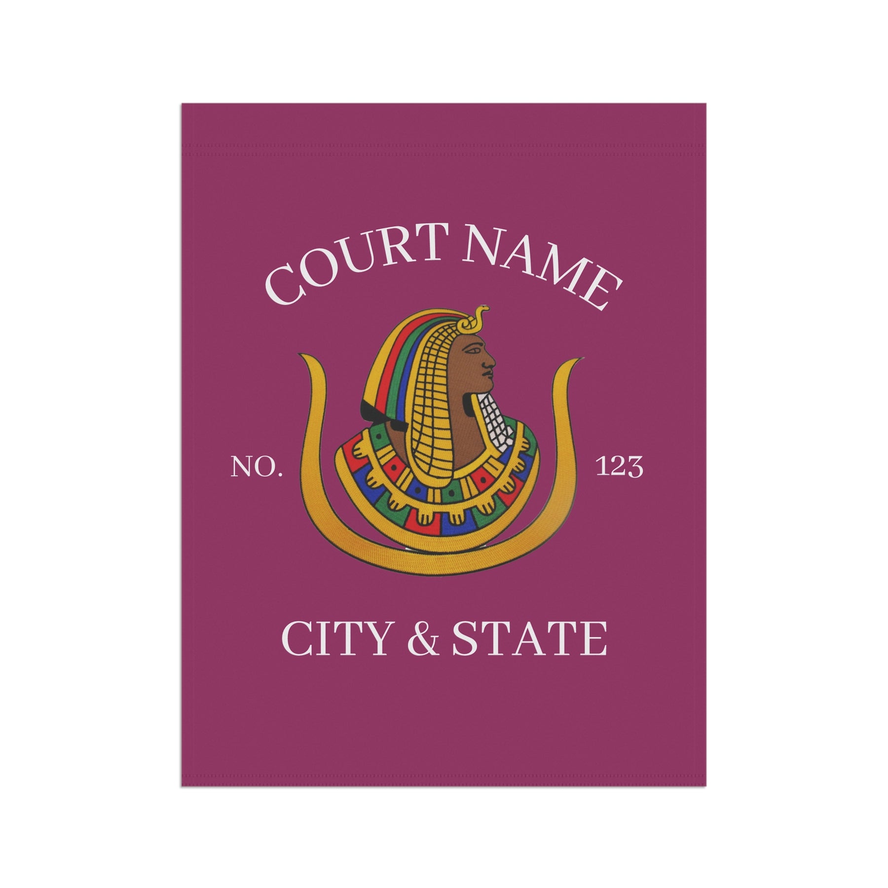 DOI Yard Flag - Colorful Personalized Printed Poly Poplin - Bricks Masons