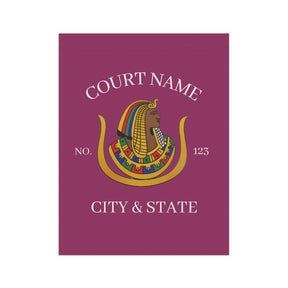 DOI Yard Flag - Colorful Personalized Printed Poly Poplin - Bricks Masons