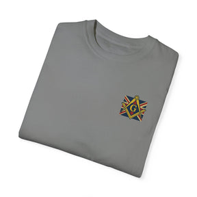 Master Mason Craft T-Shirt - United Kingdom Mason Garment-Dyed Tee - Bricks Masons