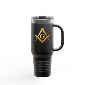 Master Mason Blue Lodge Ringneck Tumbler - Golden Square & Compass G Emblem