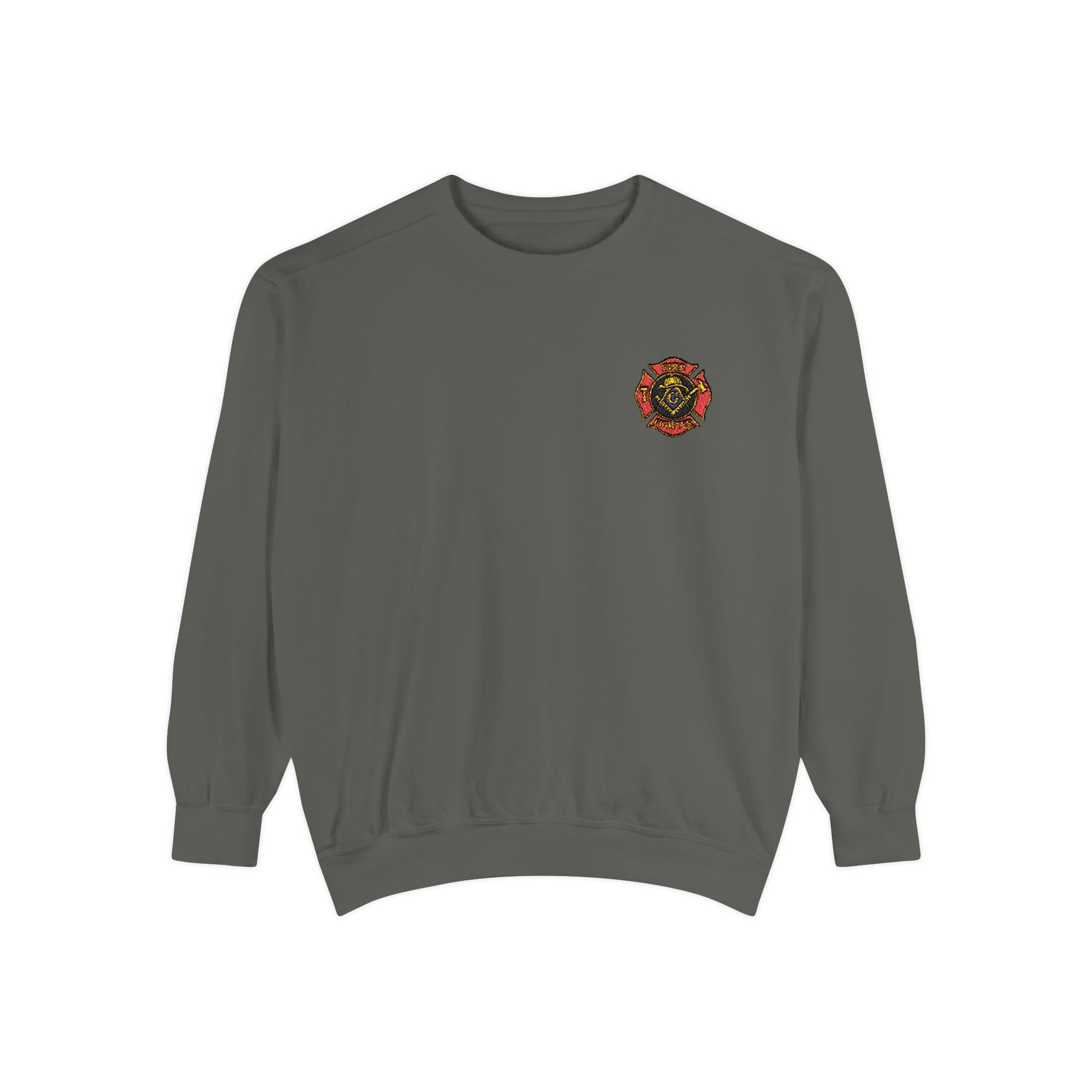 Master Mason Blue Lodge Sweatshirt - Embroidered Emblem Fire Fighter - Bricks Masons