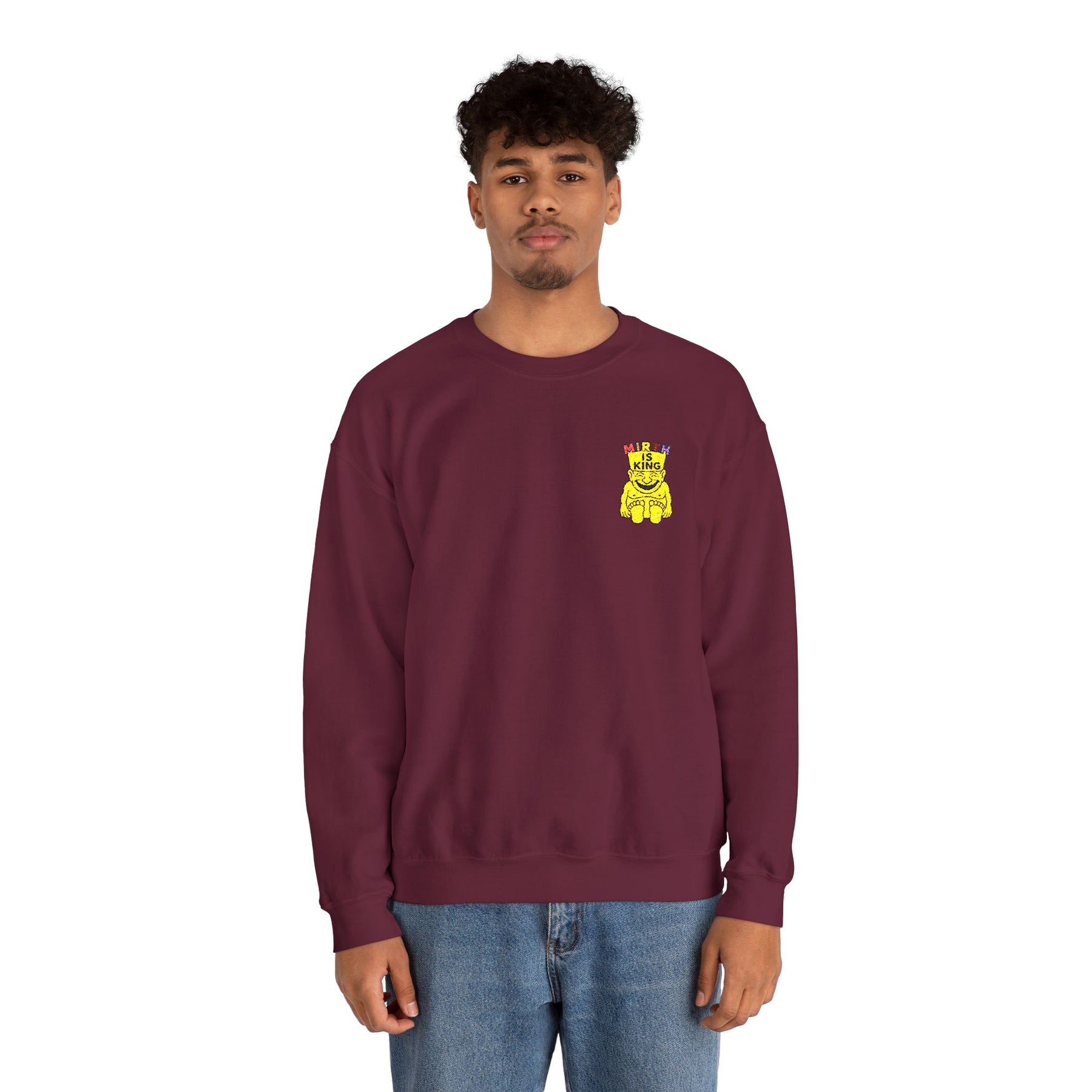 Royal Order of Jesters Sweatshirt - Crewneck Embroidered Front Motif - Bricks Masons
