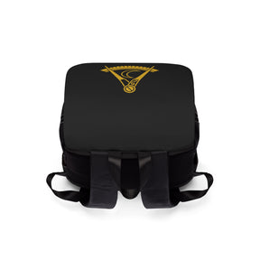 District Deputy Grand Master Blue Lodge Backpack - Black & Gold Resistant Fabric - Bricks Masons