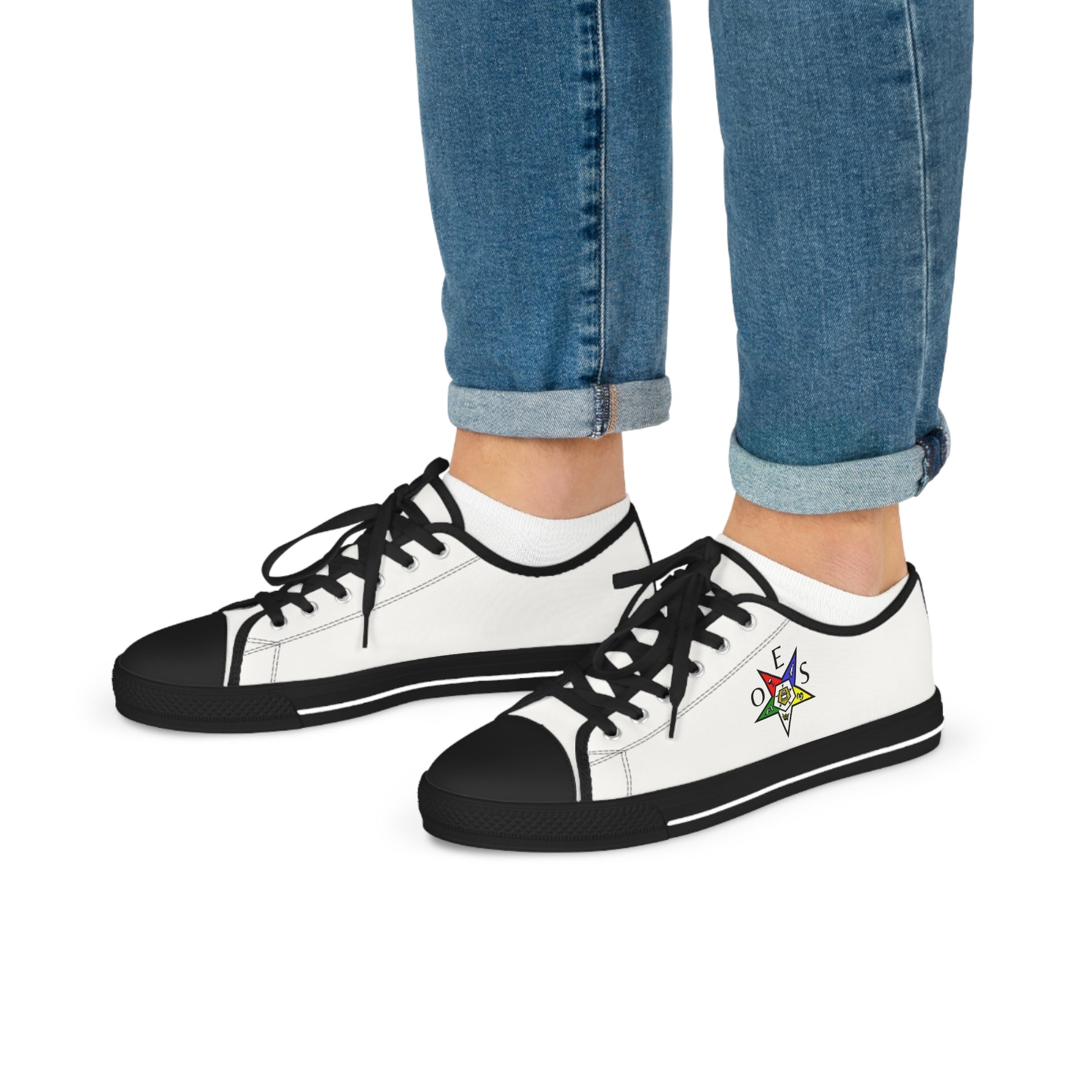OES Sneaker - Low Top Sneaker Black & White OES Star - Bricks Masons