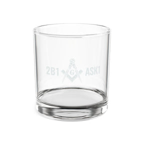 Master Mason Blue Lodge Whiskey Glass - 2B1ASK1 Square & Compasses G