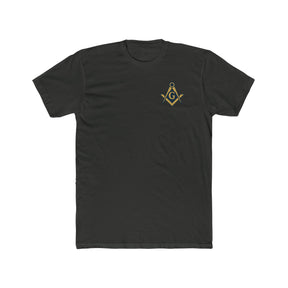 Master Mason Blue Lodge T-shirt - Square & Compass G Cotton Crew Tee - Bricks Masons