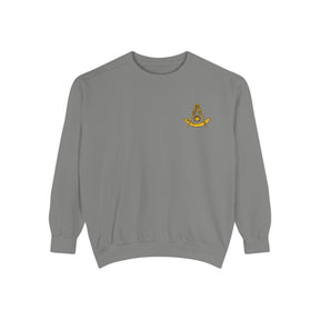 Past Master Blue Lodge Sweatshirt - Embroidered Quadrant & Compass Sun - Bricks Masons