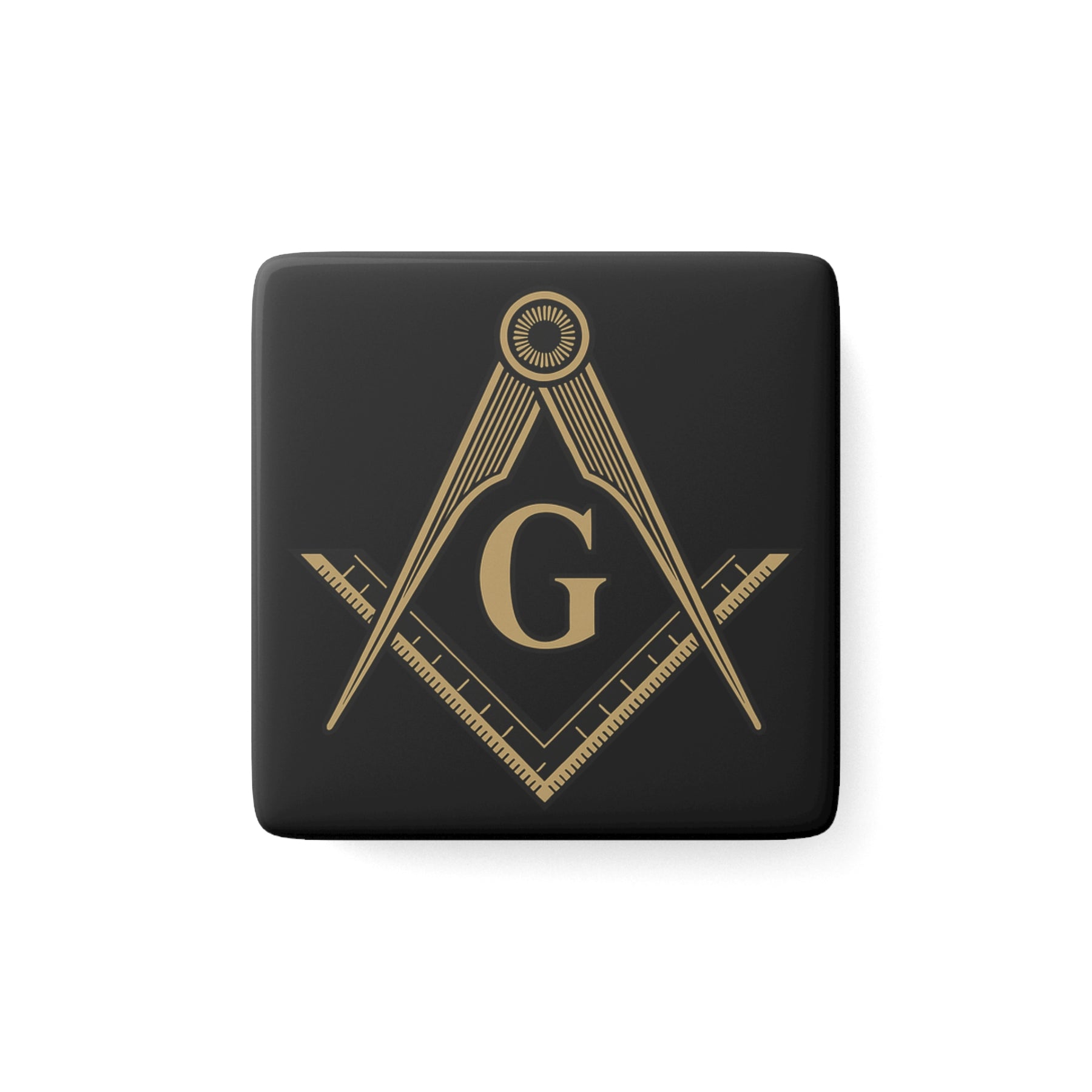 Master Mason Blue Lodge Magnet - Porcelain With Magnet - Bricks Masons