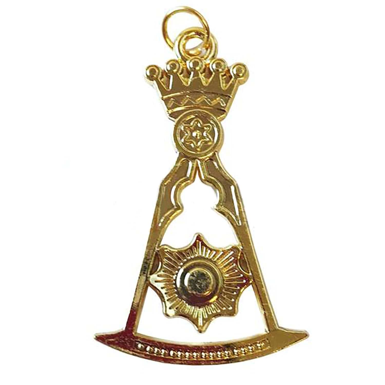 14th Degree Scottish Rite Collar Jewel - Gold Metal - Bricks Masons