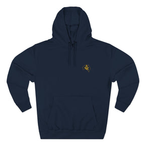 Master Mason Blue Lodge Australia Jurisdiction Hoodie - Embroidered Front Emblem - Bricks Masons