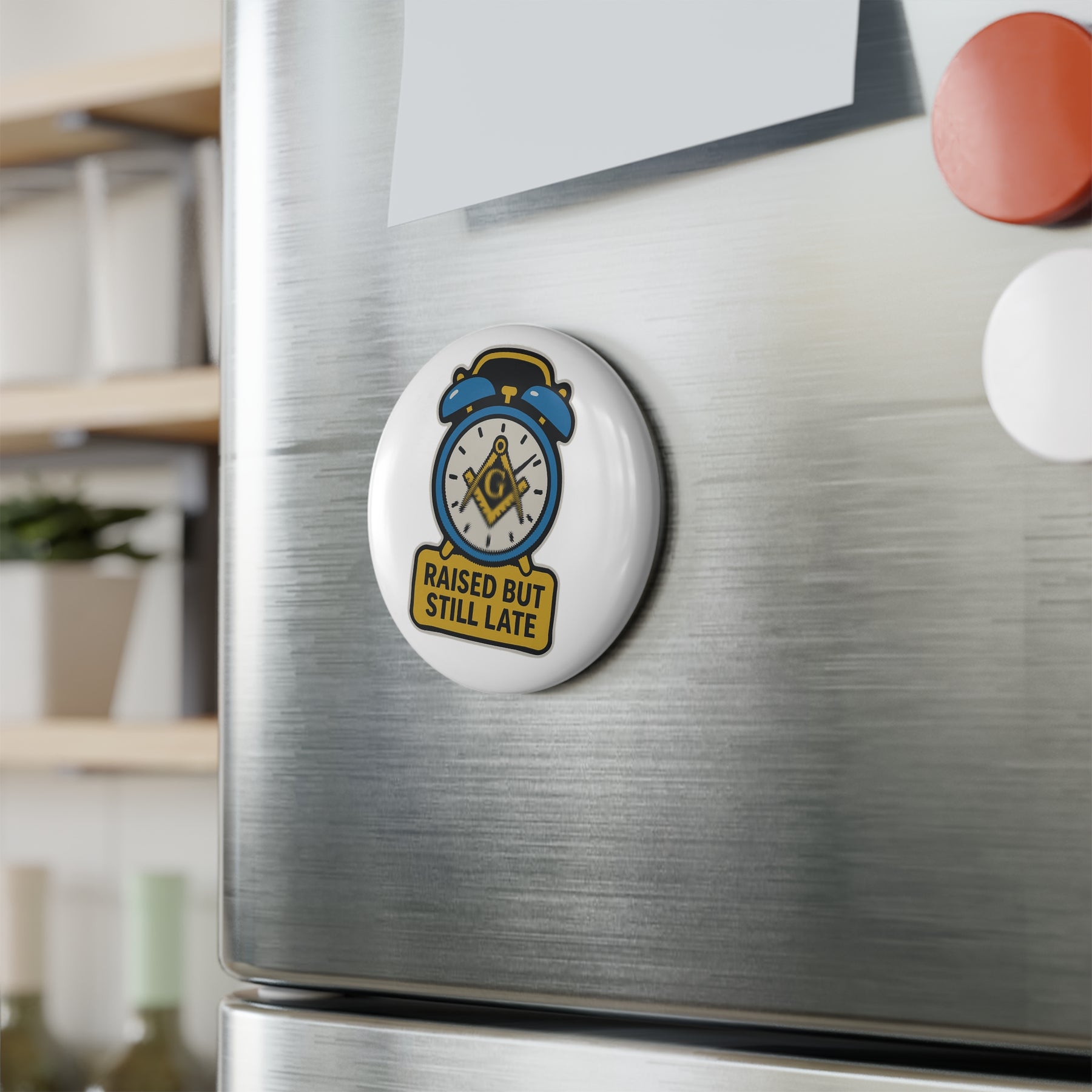 Master Mason Blue Lodge Magnet - Decorative Refrigerator - Bricks Masons