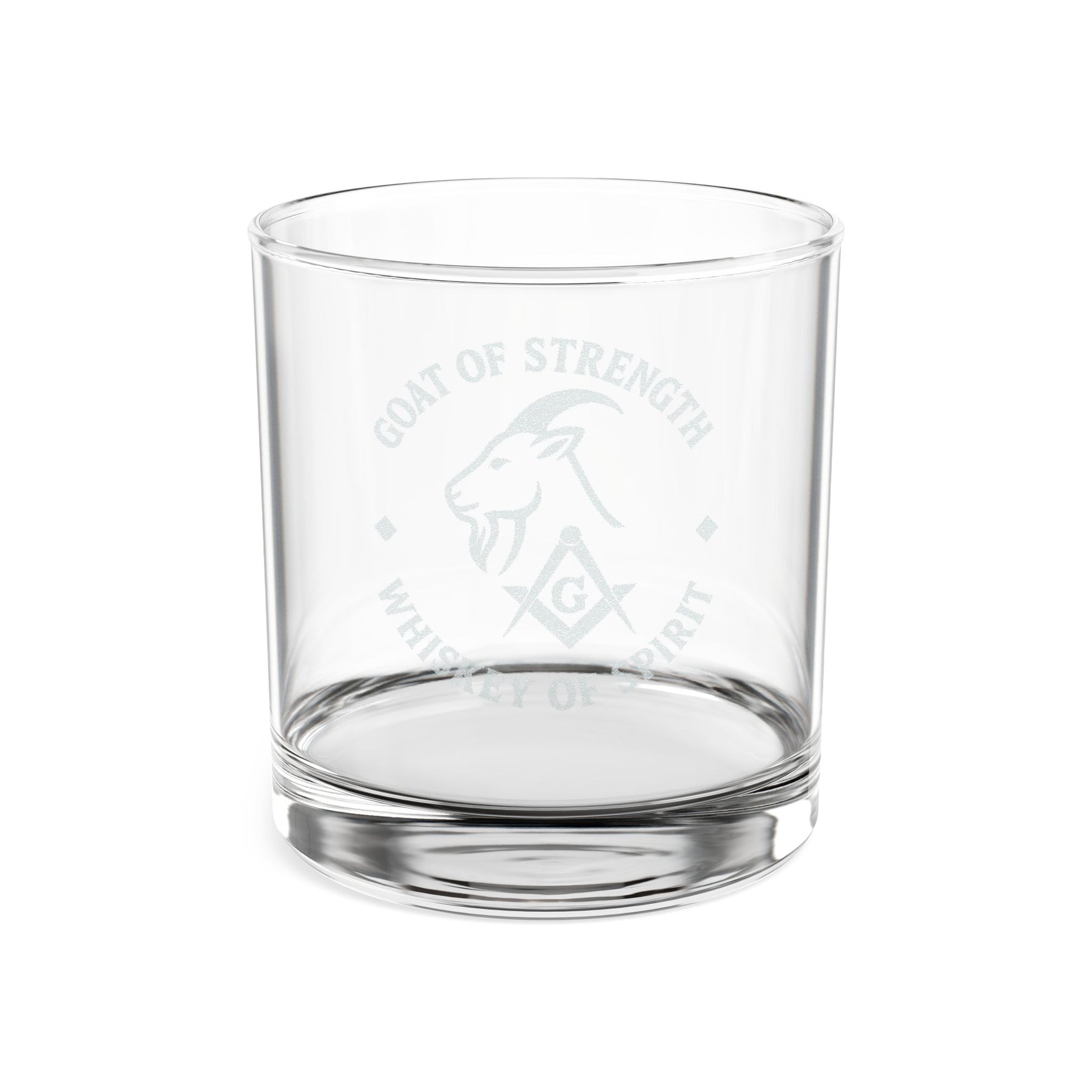 Master Mason Blue Lodge Whiskey Glass - S&C G Goat of Strength Whiskey of Spirit
