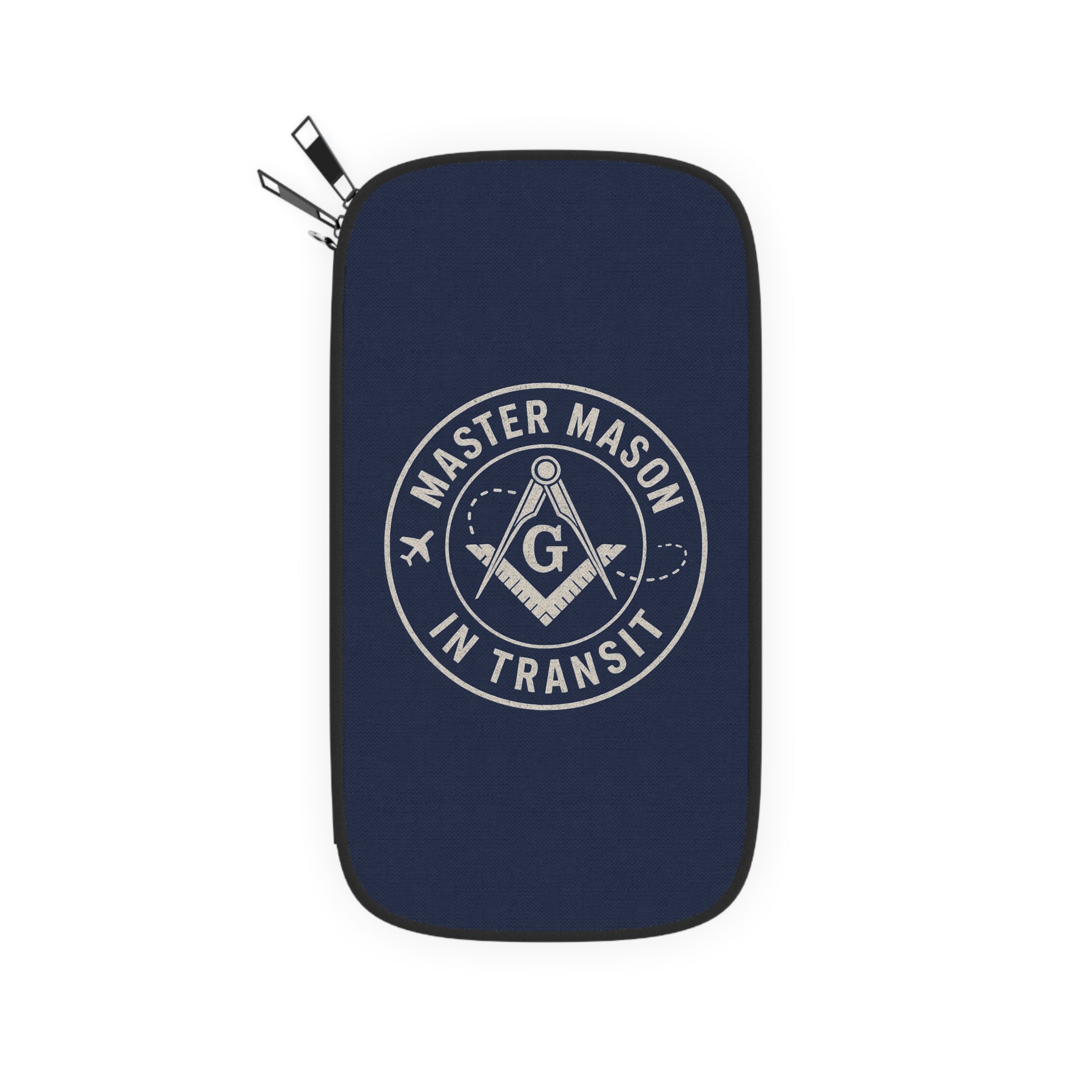 Master Mason Blue Lodge Passport Wallet - Mason In Transit With Shoulder & Wrist Strap - Bricks Masons