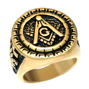 16th Degree Scottish Rite Ring - Round Rose Croix [Multiple Colors] - Bricks Masons