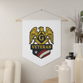 Master Mason Blue Lodge Pennant - Patriotic Veteran Symbol - Bricks Masons