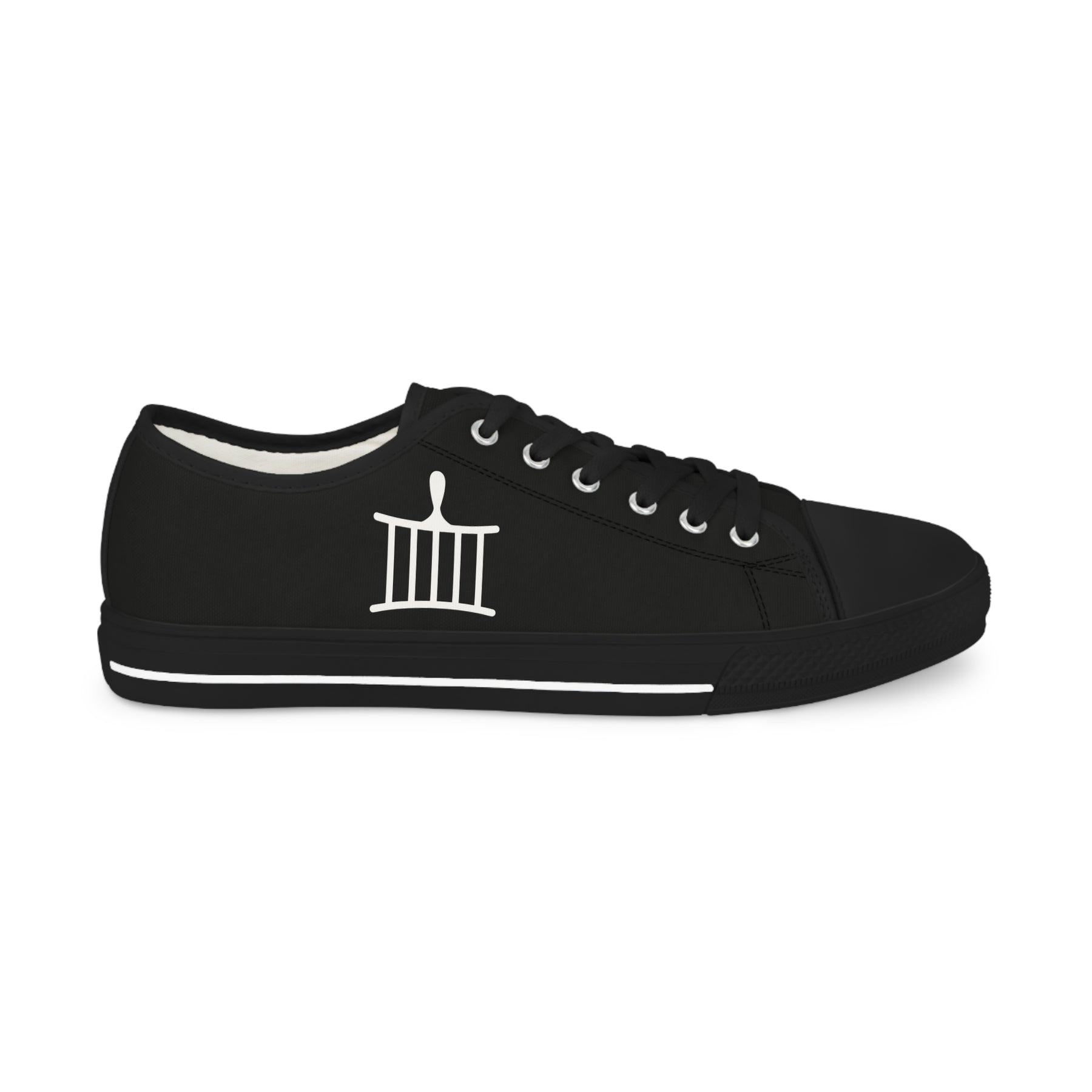 St. Lawrence the Martyr Sneaker - Low Top Sneaker Black & White - Bricks Masons